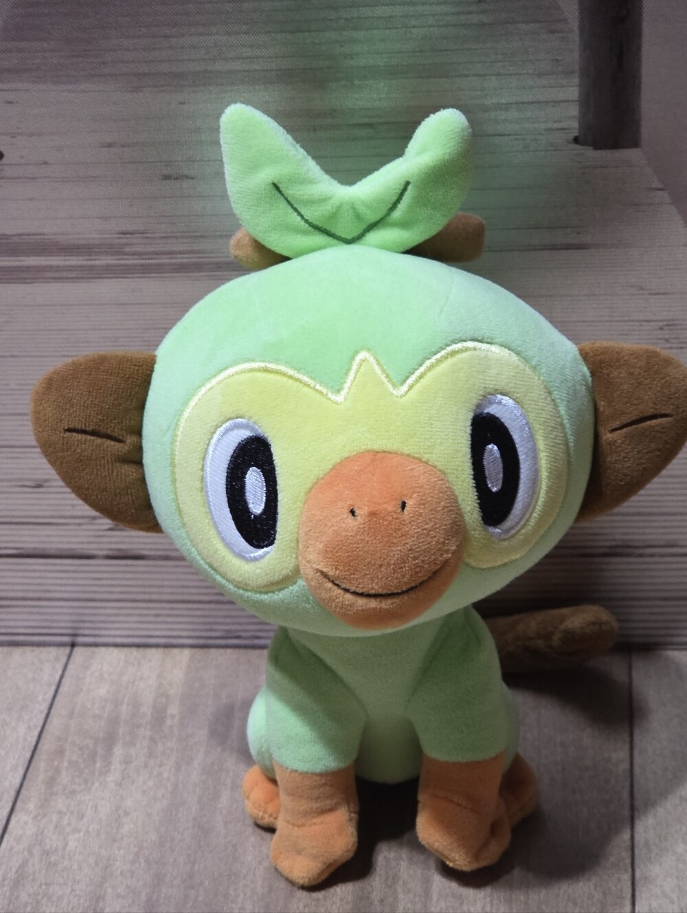 Pokemon Grookey Plush - Green and Brown with Orange Accents